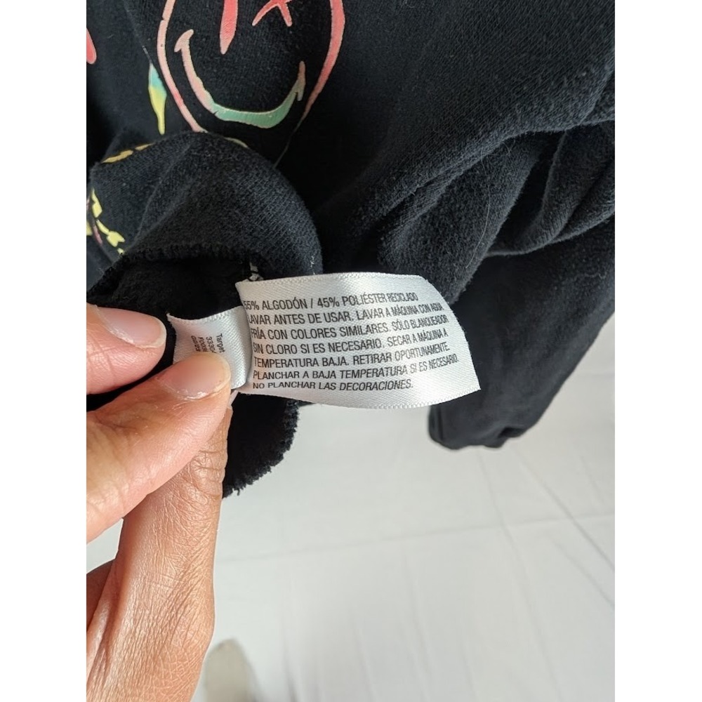 Smiley World Have a Nice Day Black Graphic Sweatshirt, Youth XL 14 - Picture 8 of 10